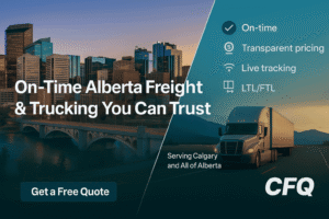 Reliable freight companies in Alberta—CFQ on-time LTL and FTL across Calgary and Edmonton
